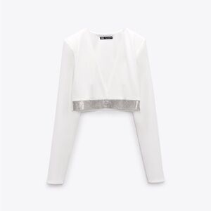 Zara sparkly crop top